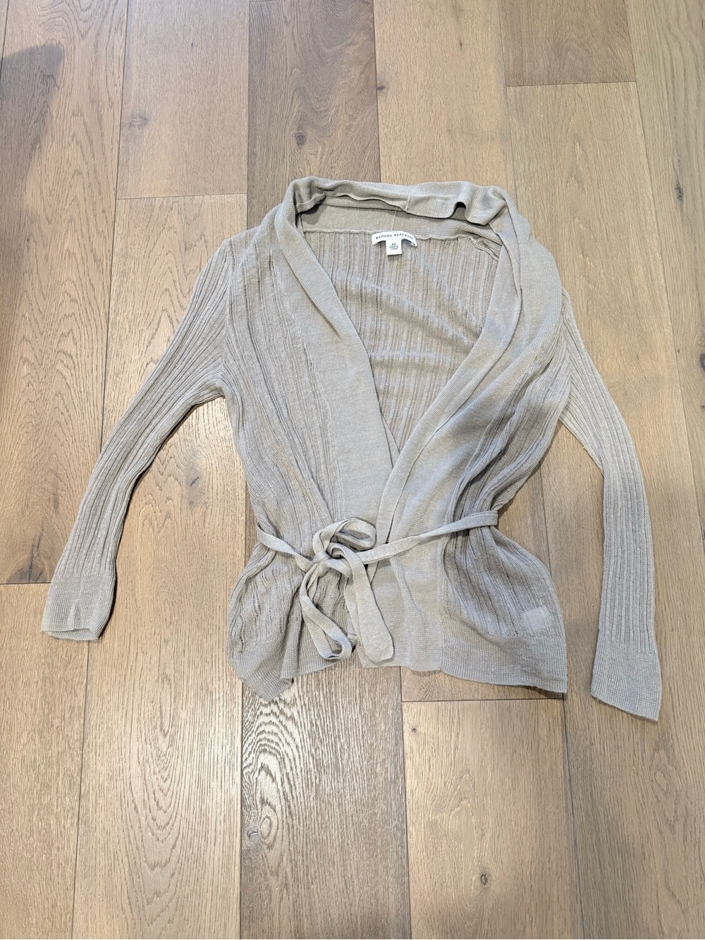 Banana Republic Light Taupe Wrap Cardigan